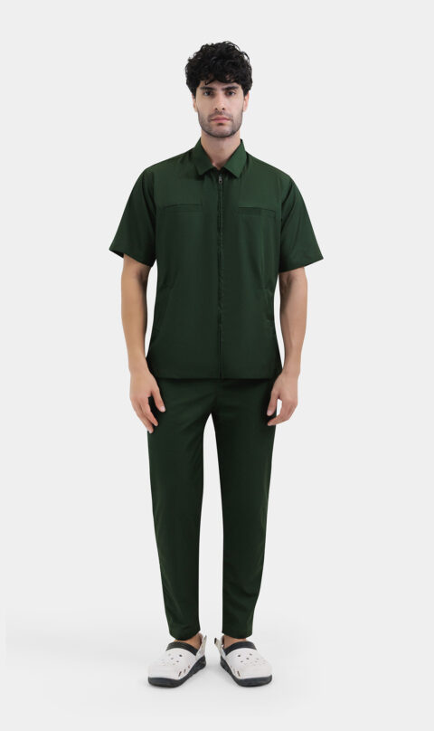 طقم سكراب - أخضر زيتي