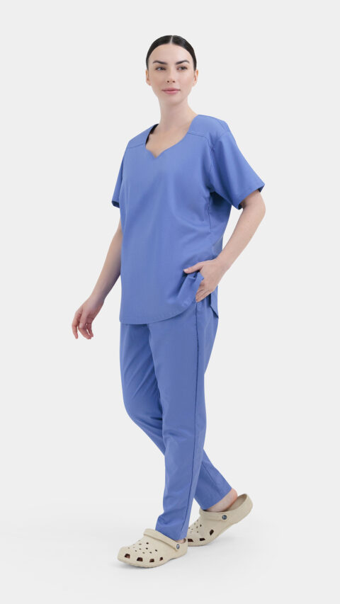 طقم سكرب - أزرق سماوي